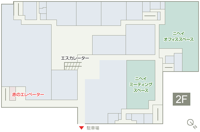 株式会社ニヘイ 宮の沢ターミナルビル2階のフロアマップ